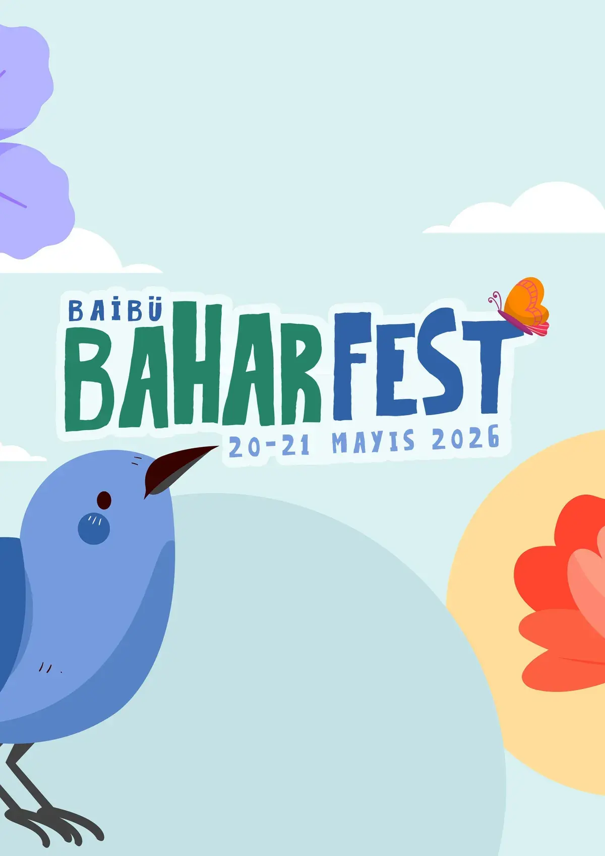 BAİBÜ BaharFest 20-21 Mayıs 2026 illüstrasyonlu tanıtım görseli