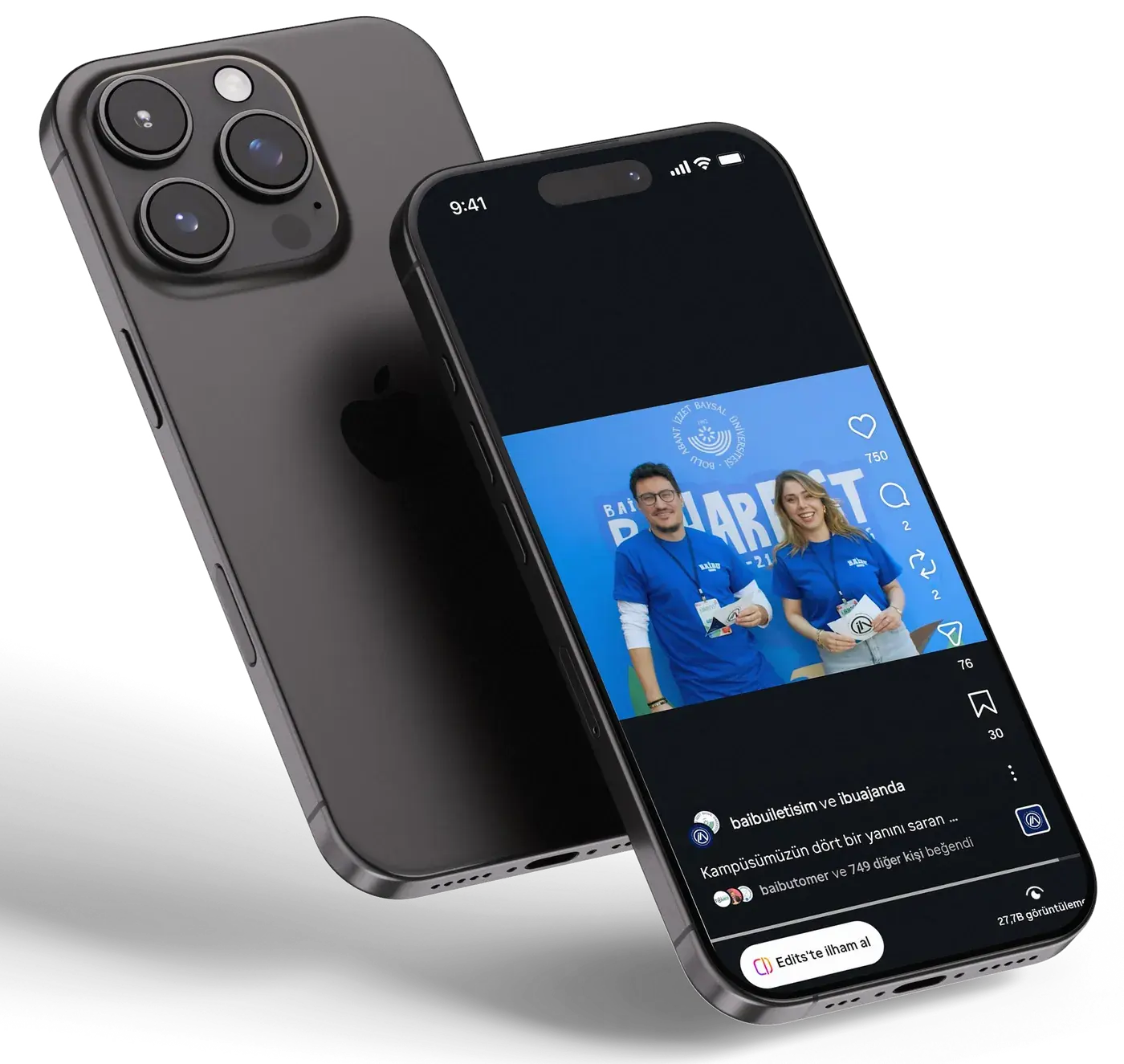 Telefon ekranında BAHARFEST röportaj videosu