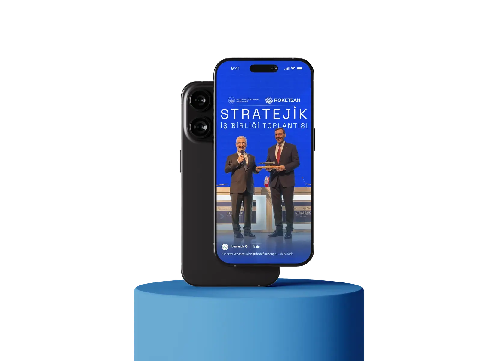 Telefon ekranında bir reels videosu