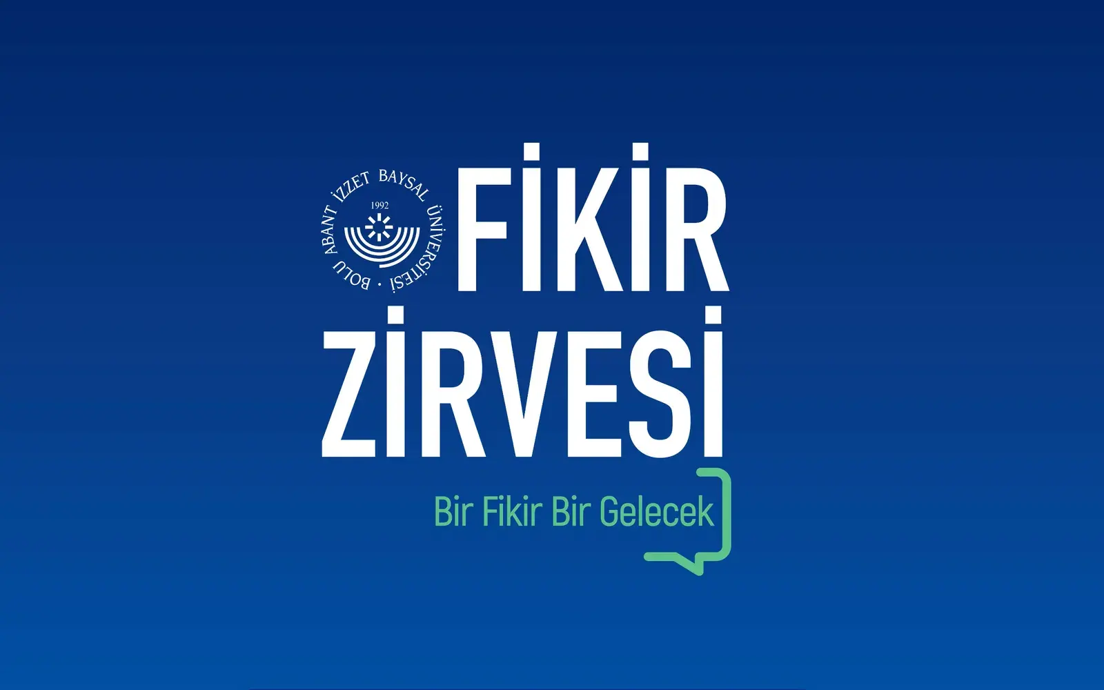 Fikir Zirvesi röportaj serisi kapağı: lacivert zemin üzerinde 'Fikir Zirvesi' yazısı